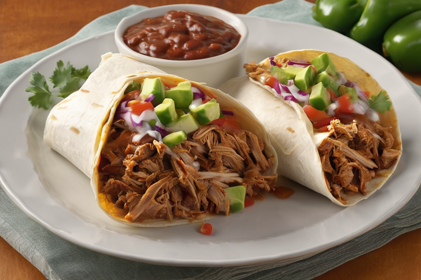 Zesty Pulled Pork Burrito Filling