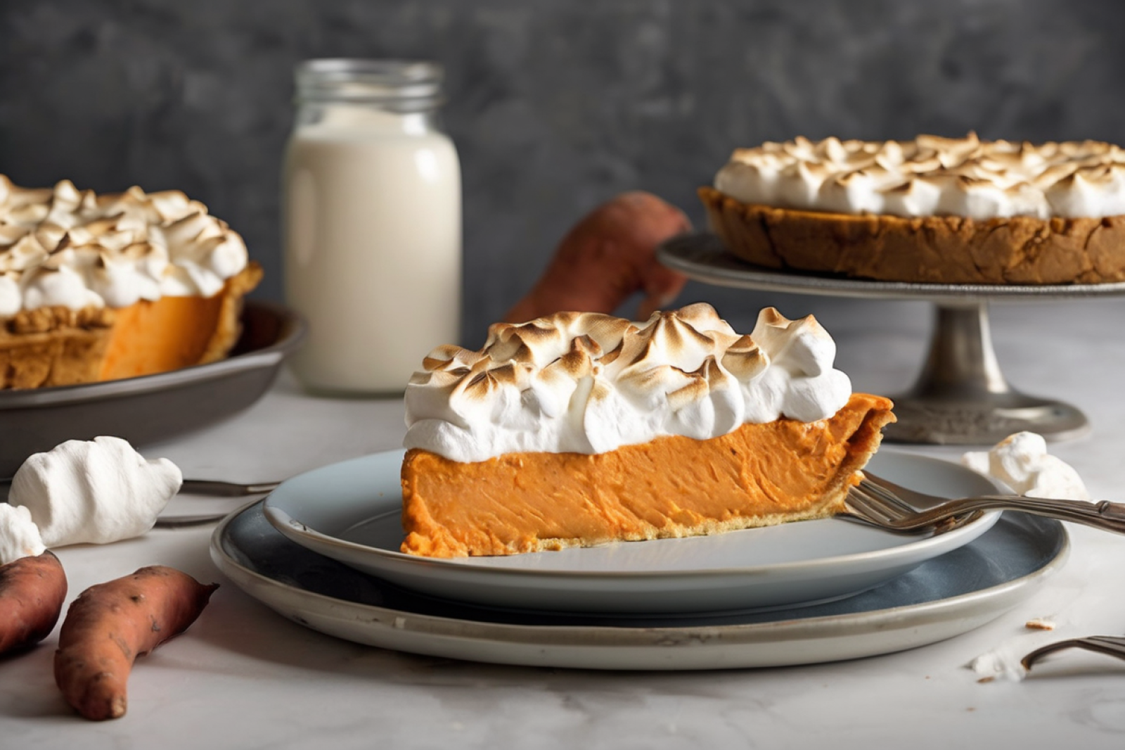 Sweet Potato Cheesecake with Marshmallow Topping