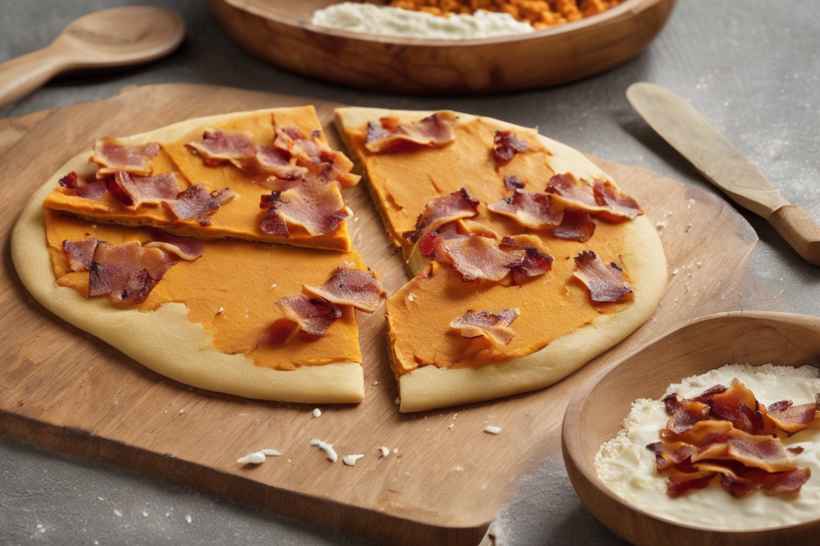 Savory Sweet Potato and Bacon Flatbread