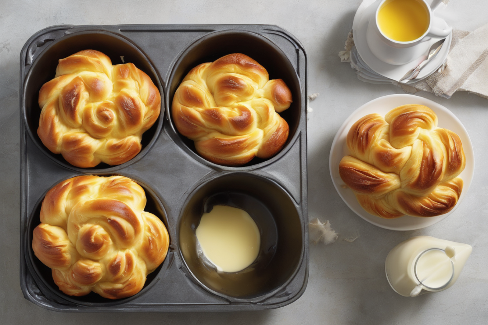 Saffron-Infused Twisted Buns