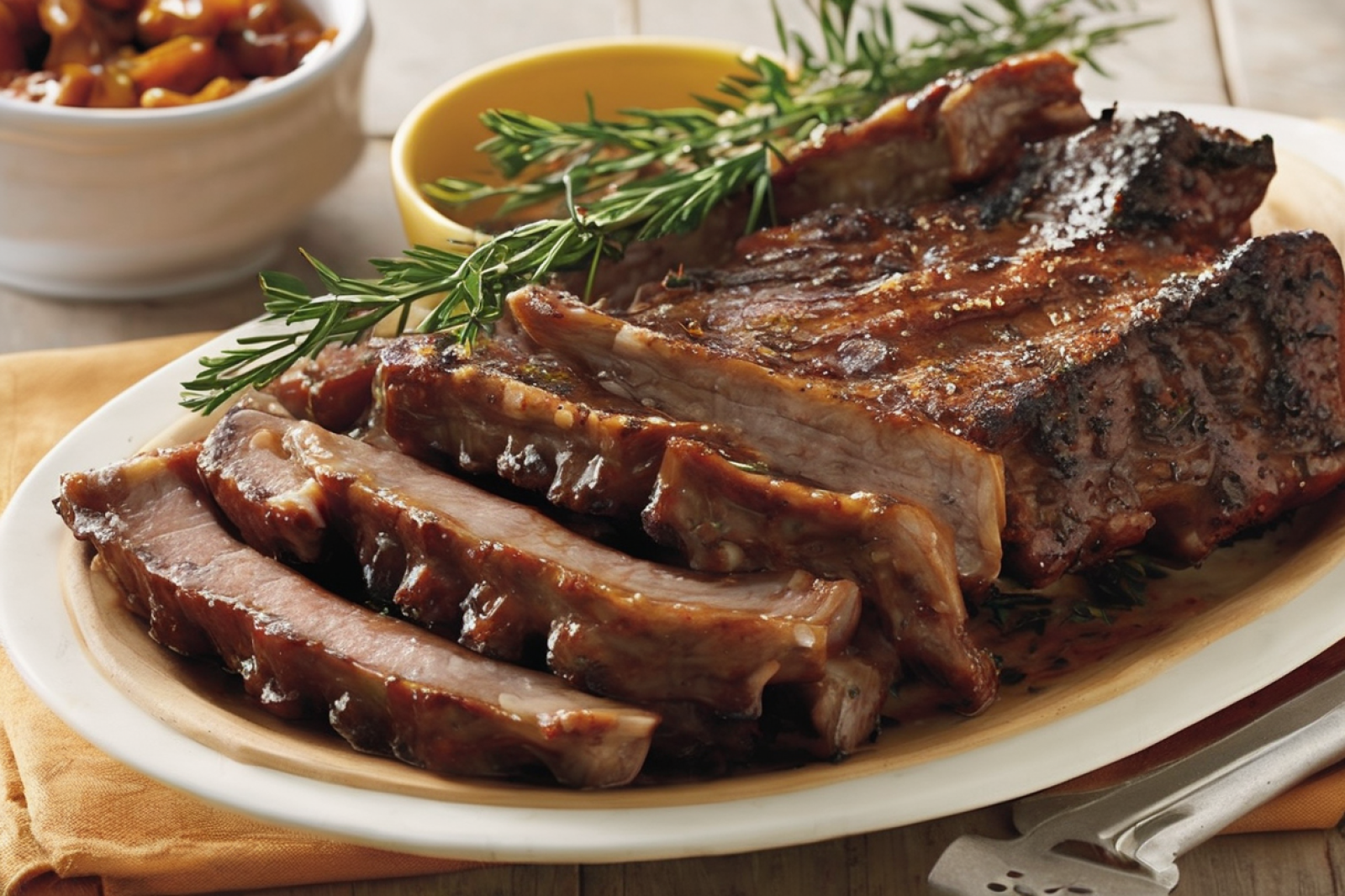 Herb-Infused Swedish Spareribs
