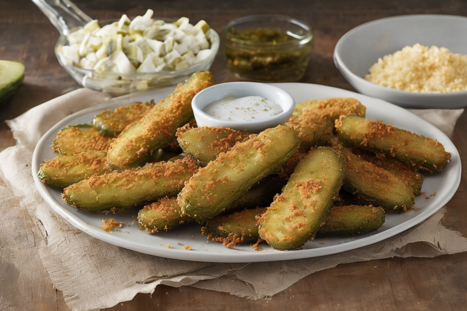 Crispy Spicy Fried Pickles
