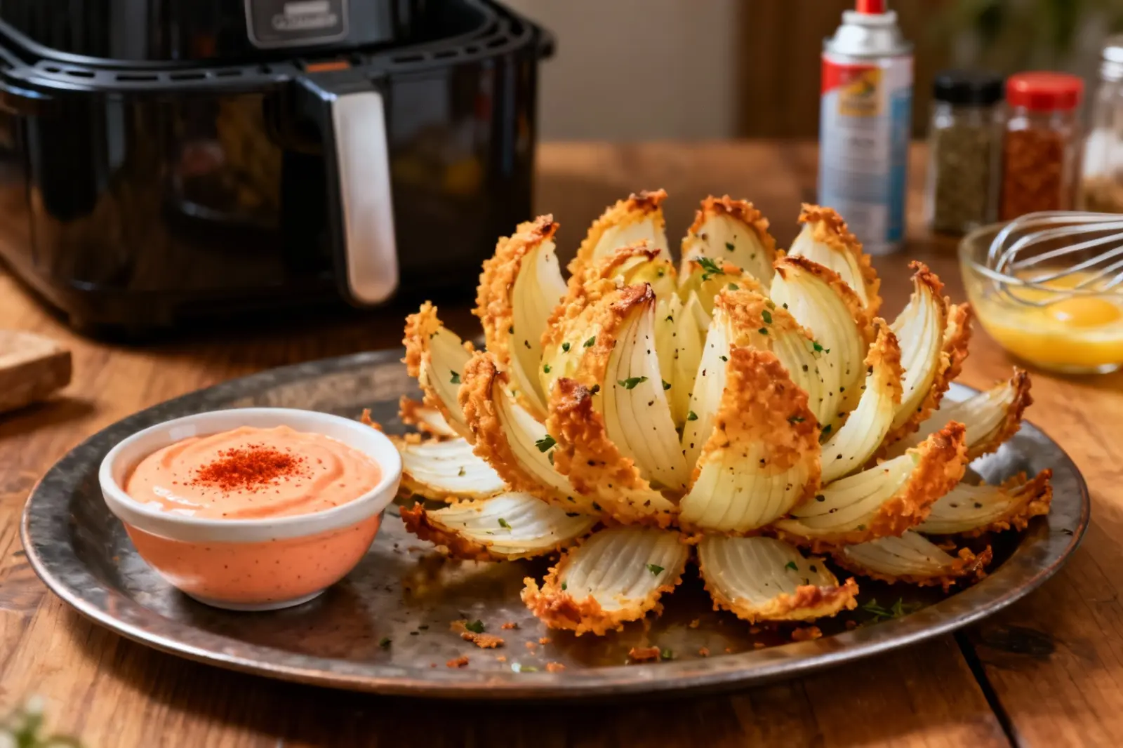 Crispy Air-Fried Blooming Onion