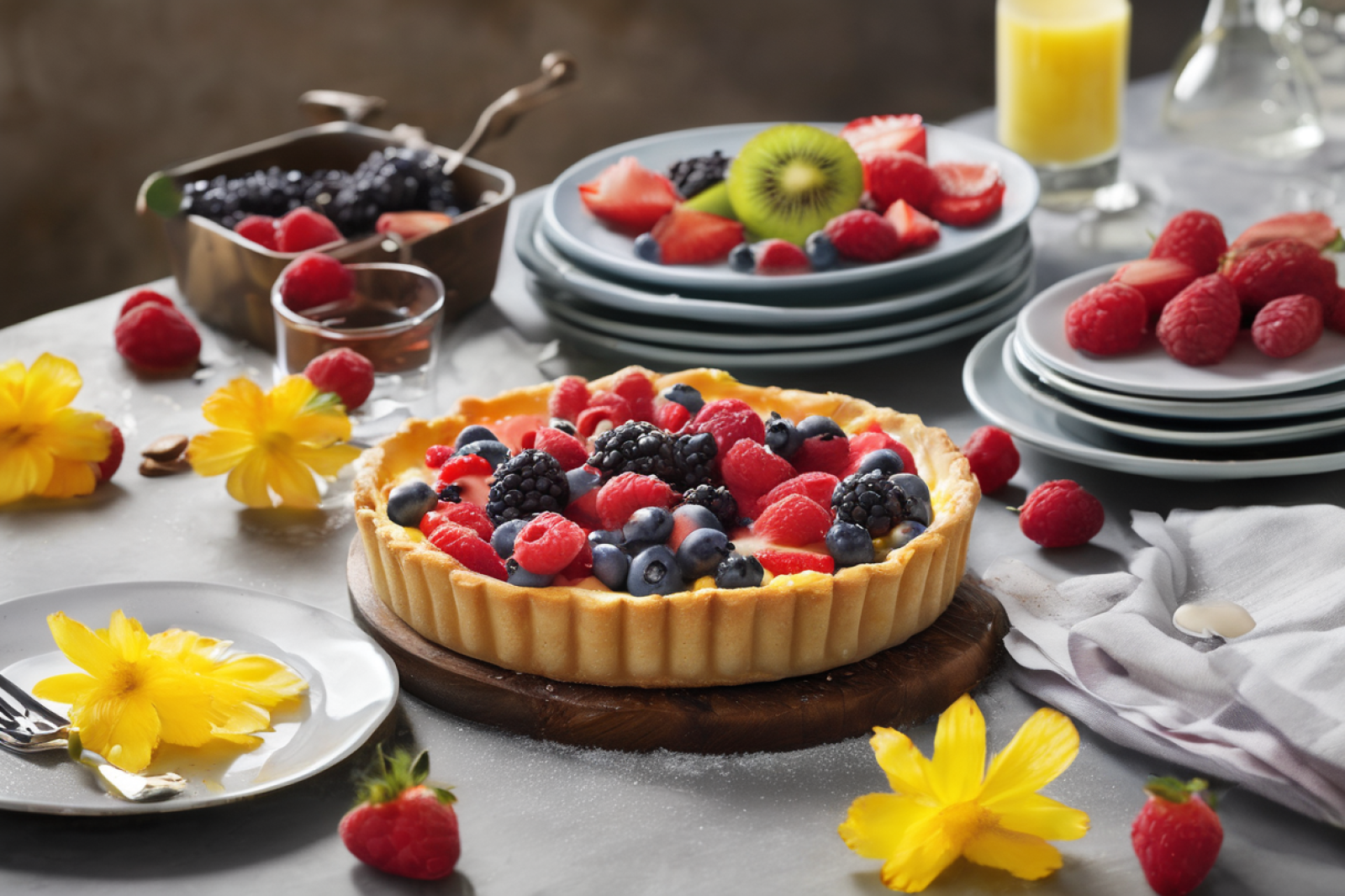 Chilled Summer Fruit Tart