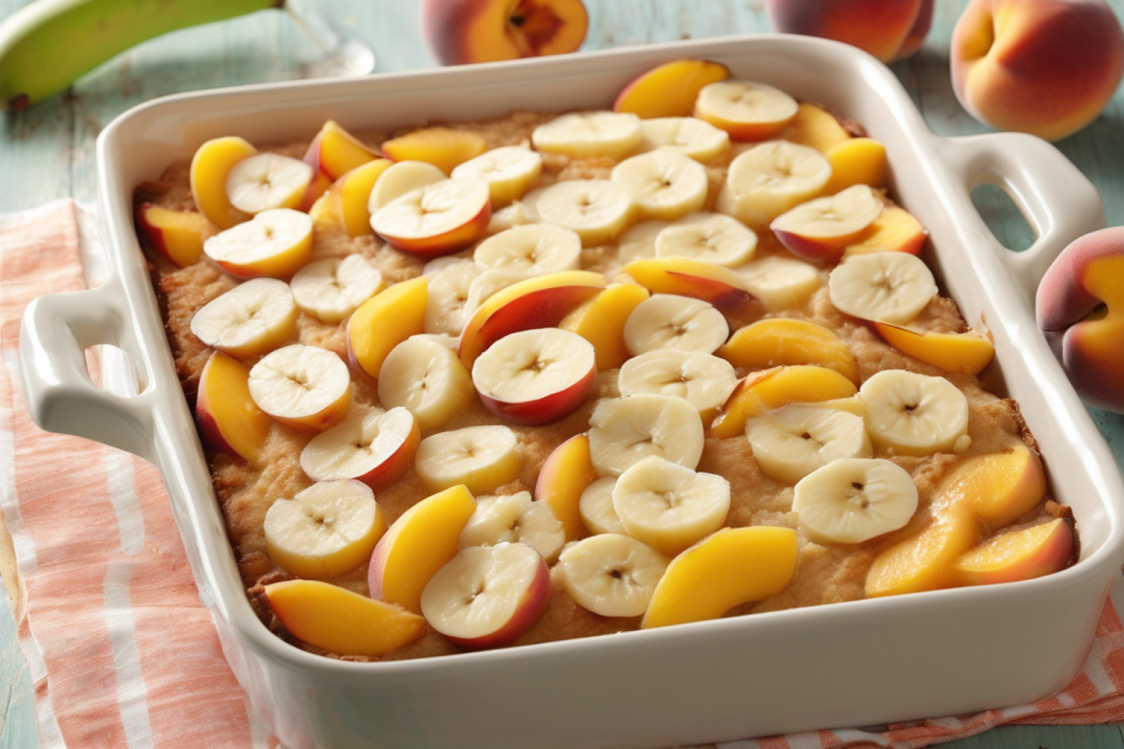 Peach and Banana Bake Without Sugar