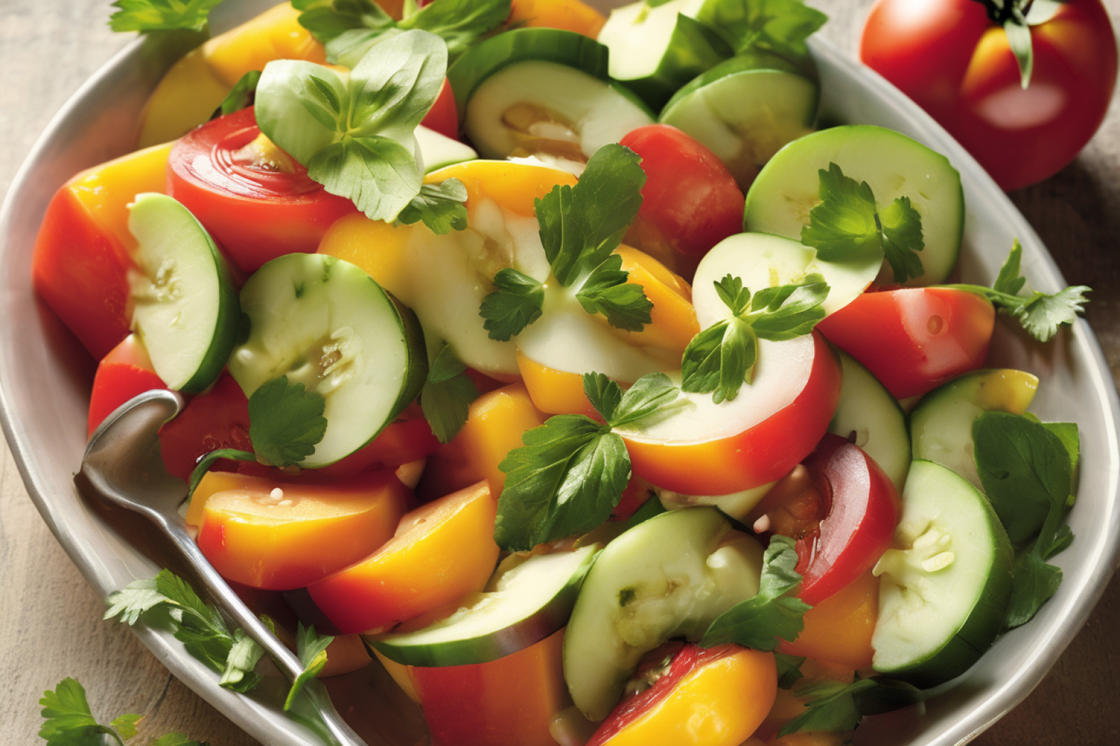 Nectarine and Tomato Delight Salad