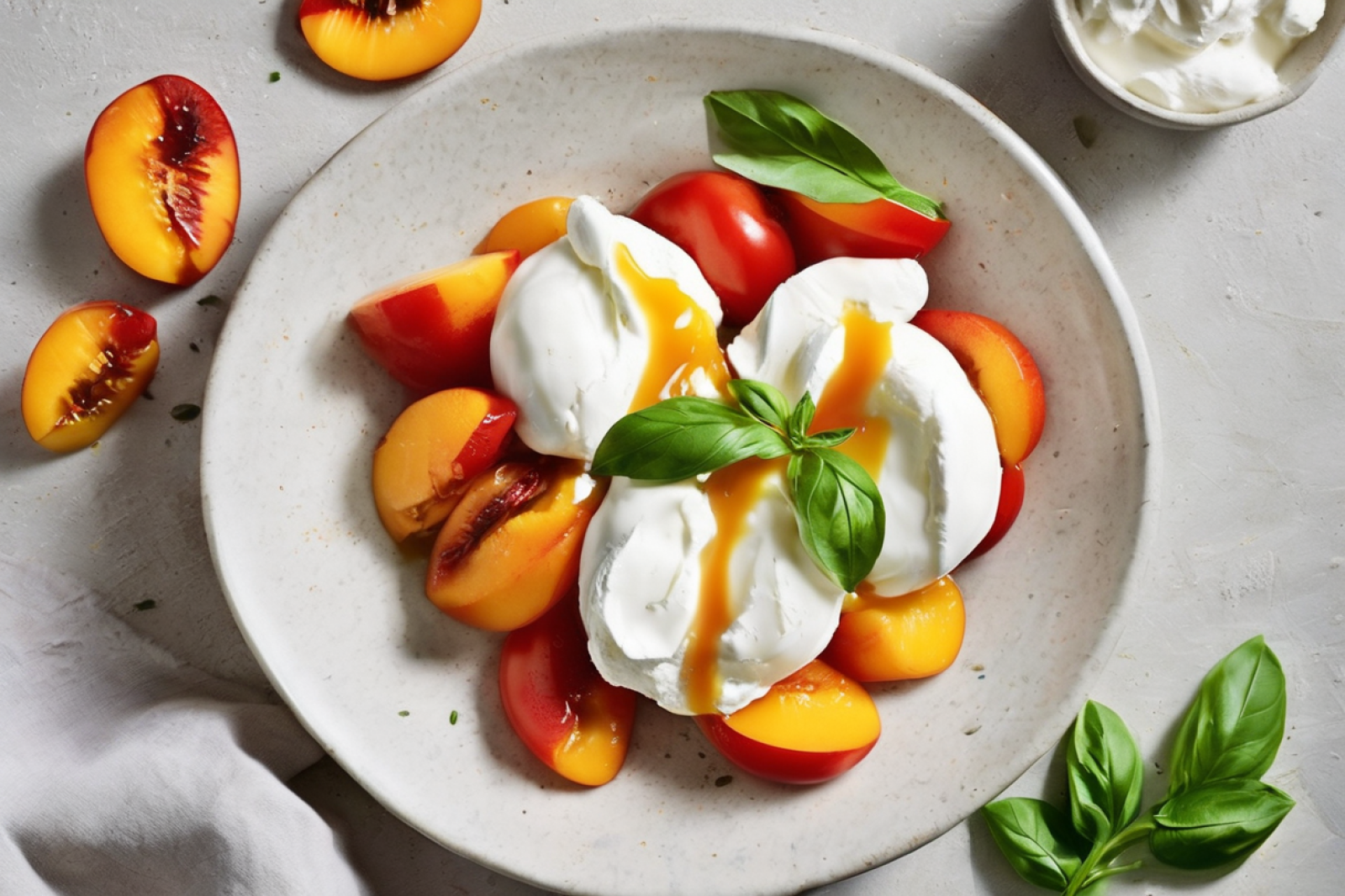Nectarine and Burrata Delight