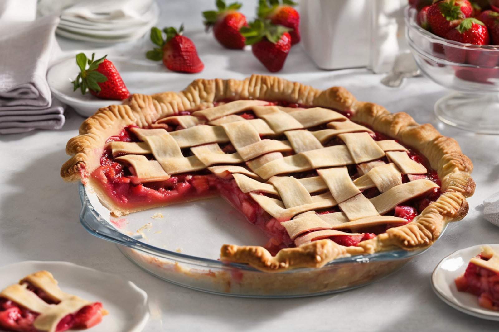 Strawberry Rhubarb Bliss Pie