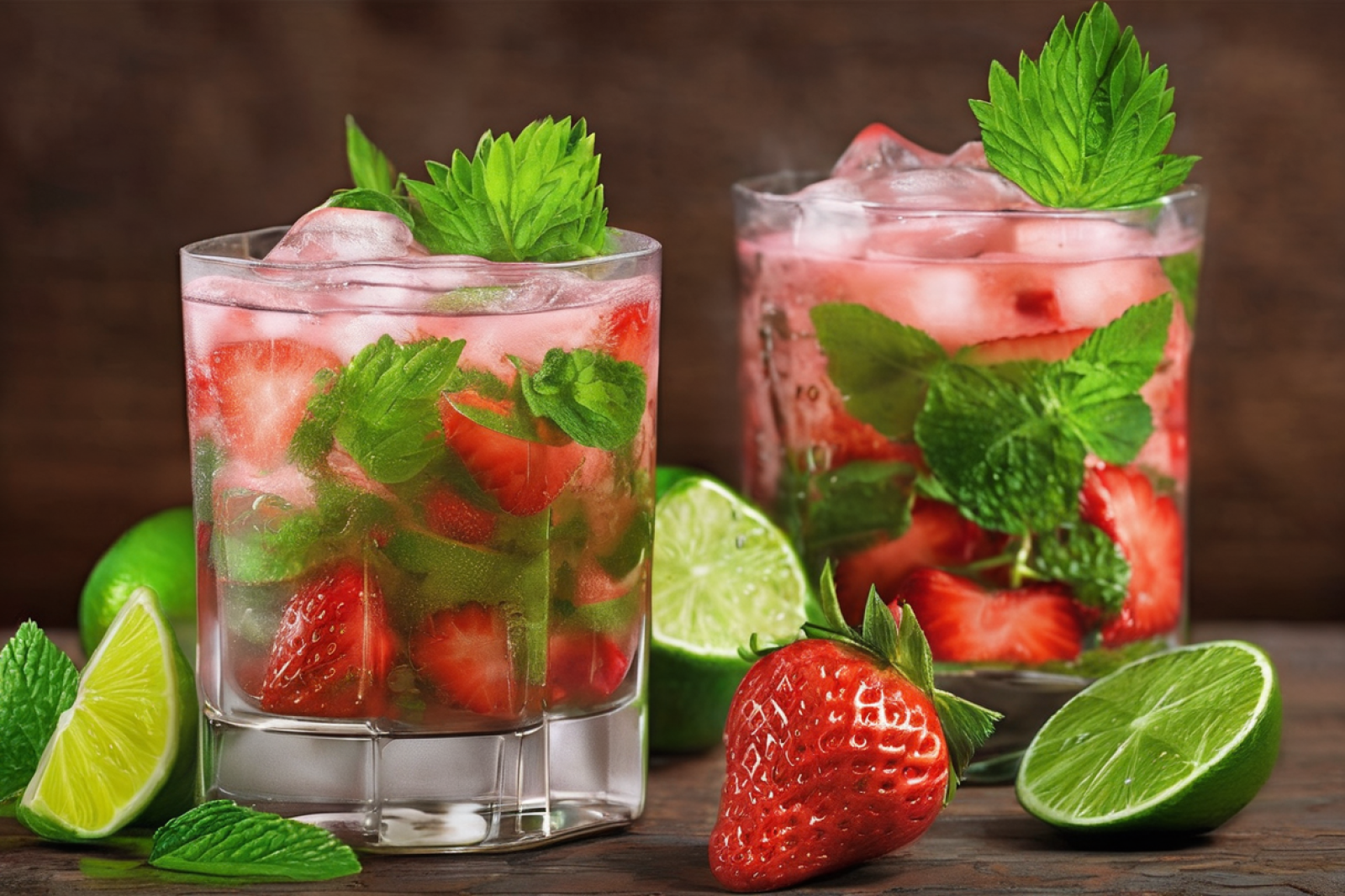 Vibrant Strawberry Mojito