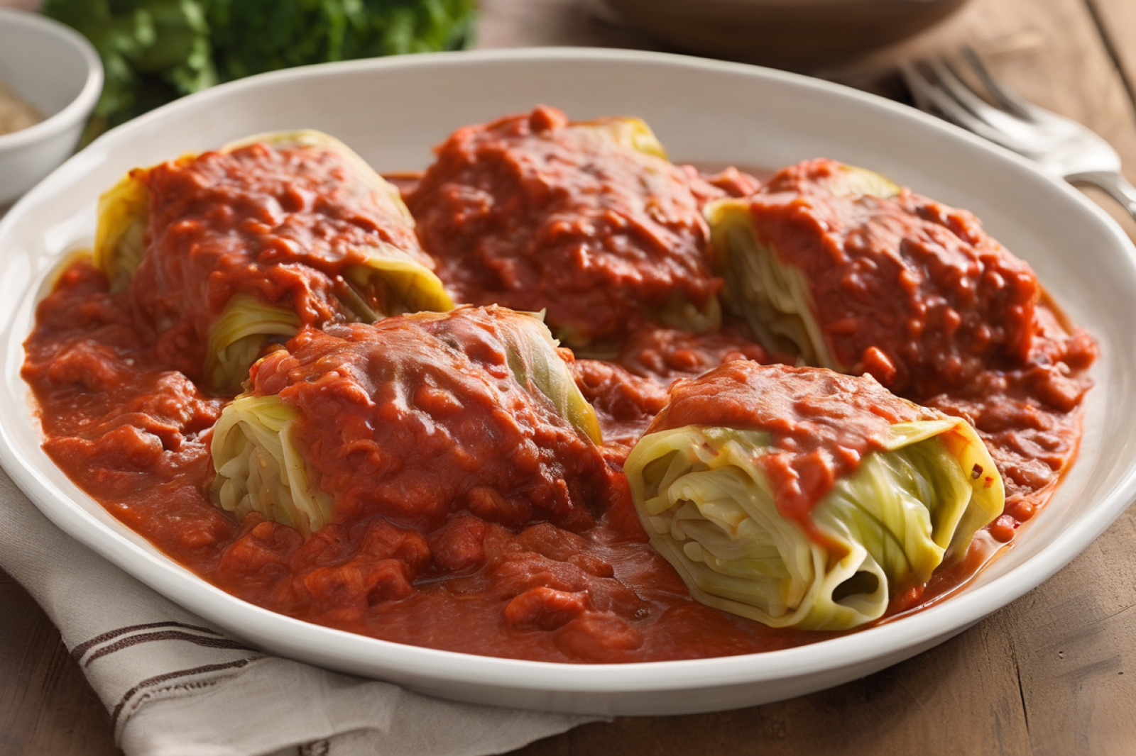 Hearty Cabbage Rolls with Rich Tomato Sauce