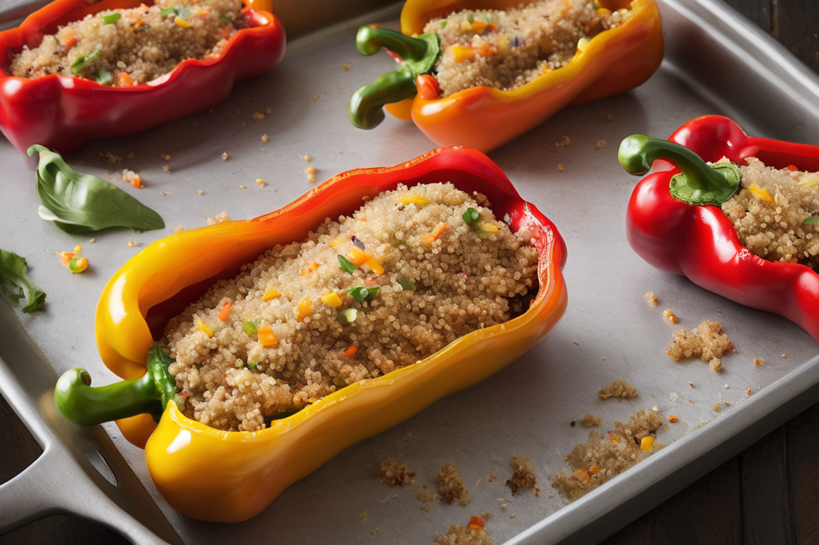 Quinoa-Filled Colorful Peppers