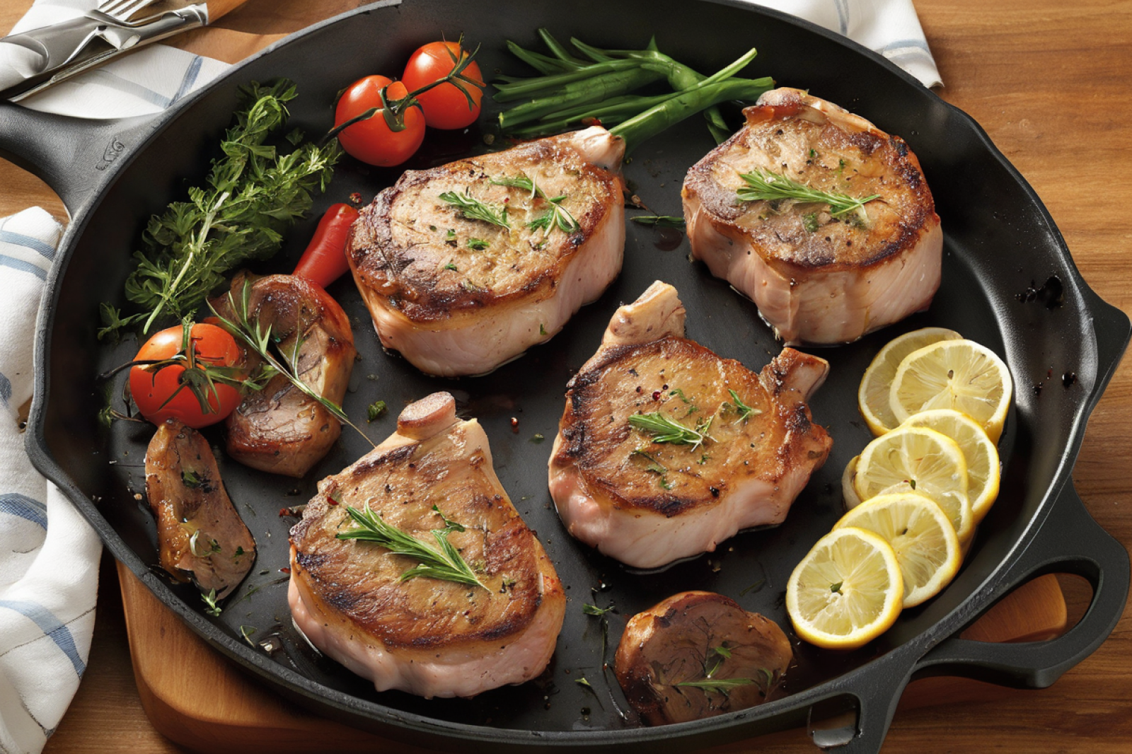 Herb-Stuffed Pork Chops