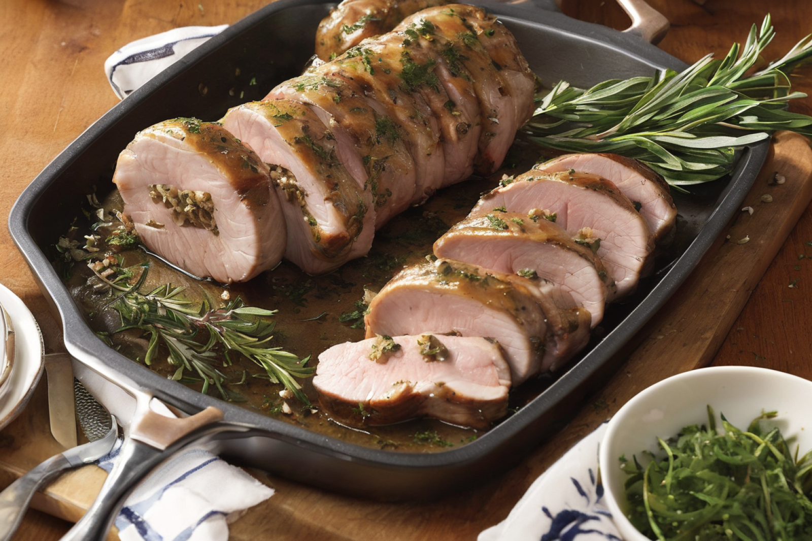 Herb-Infused Stuffed Pork Tenderloin