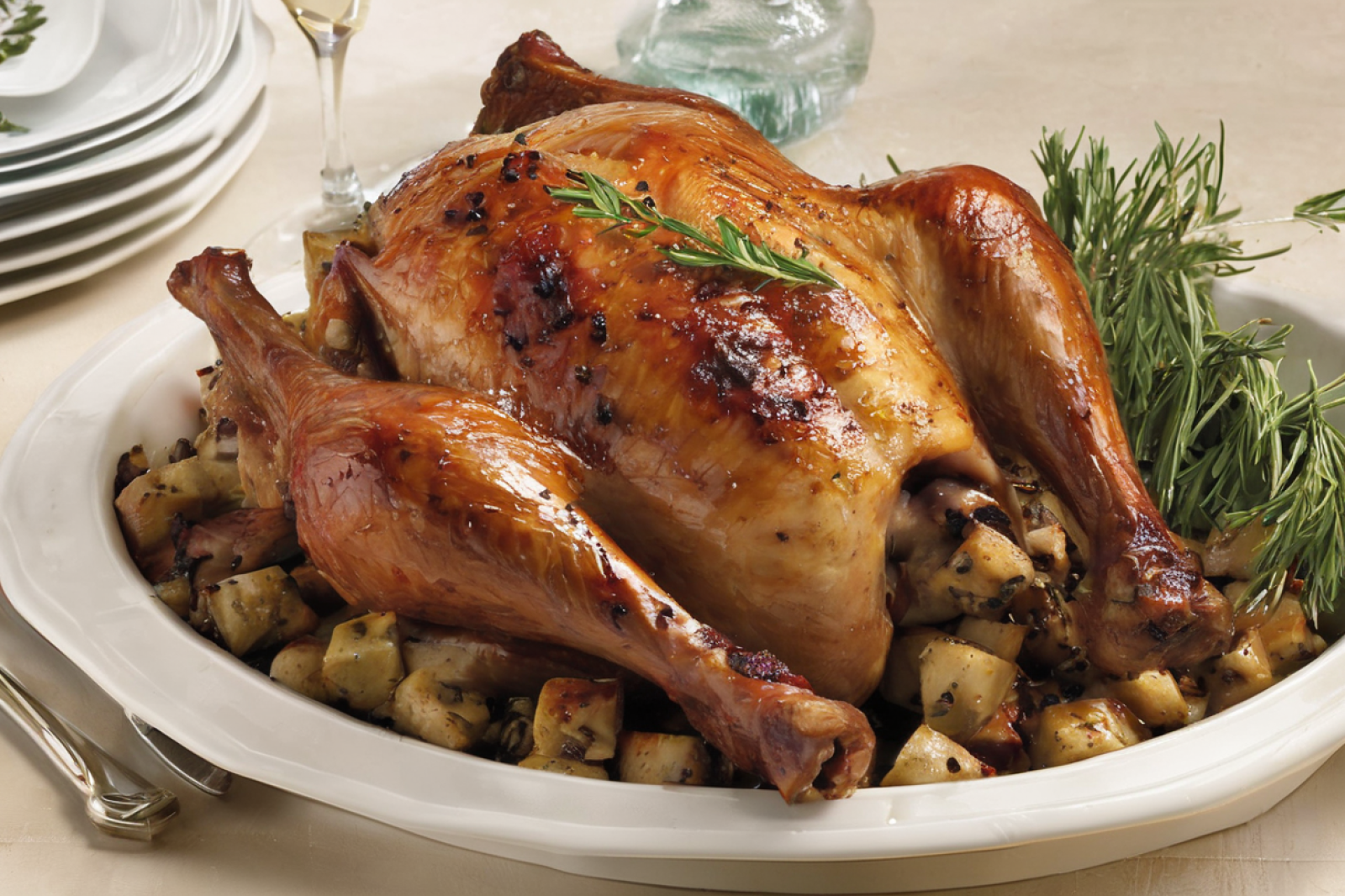 Herb-Infused Turkey Legs with Savory Stuffing