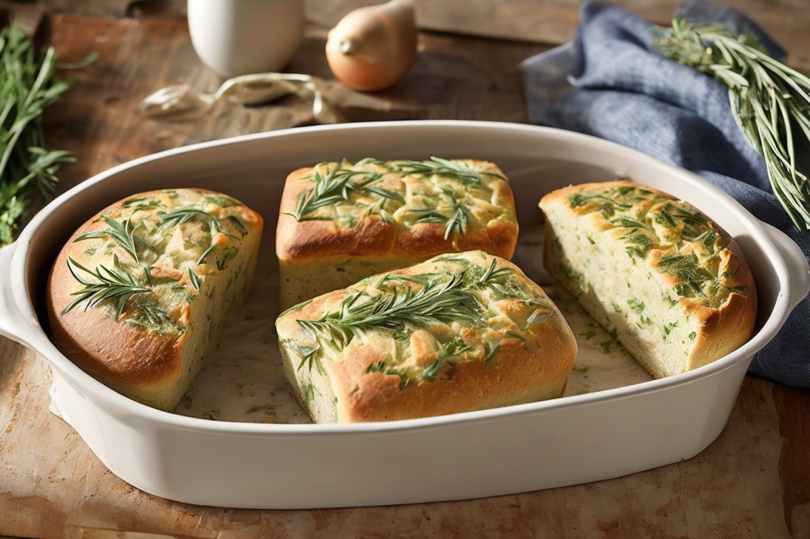 Herb-Infused Savory Bread Bake