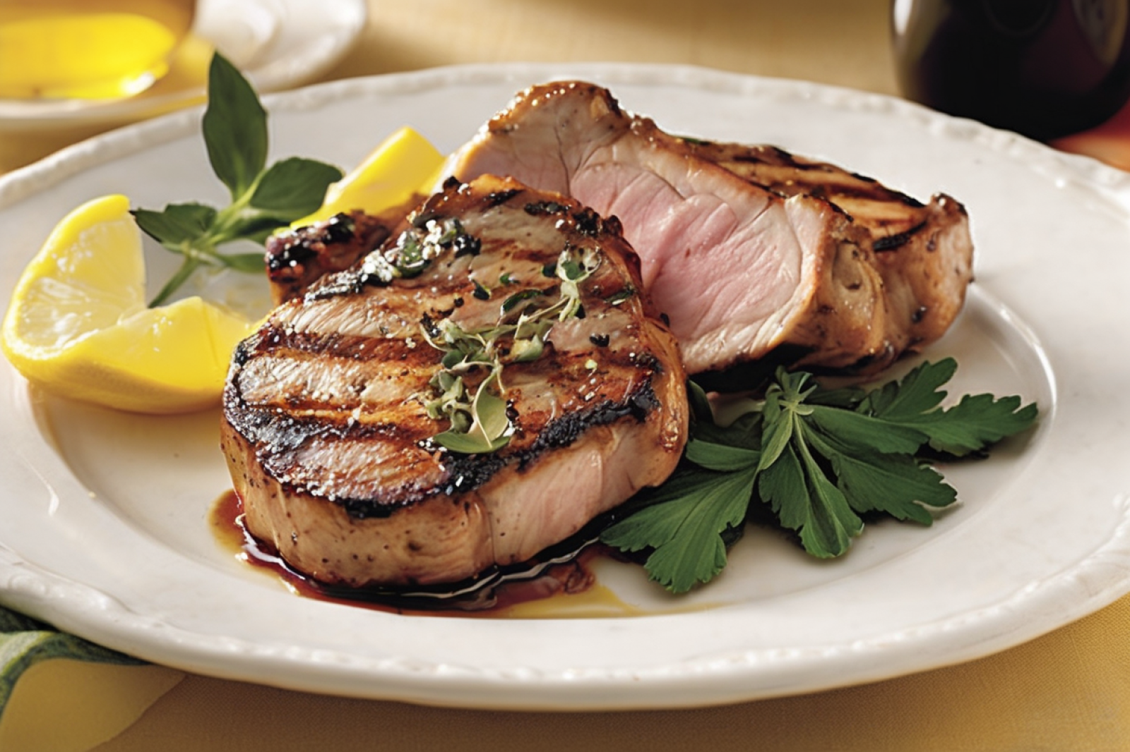 Hickory-Infused Grilled Pork Chops