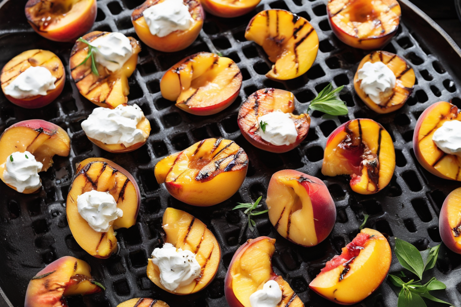 Honey-Infused Grilled Peaches with Creamy Goat Cheese