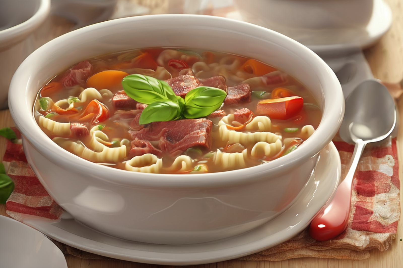Savory Vegetable Soup with Noodles