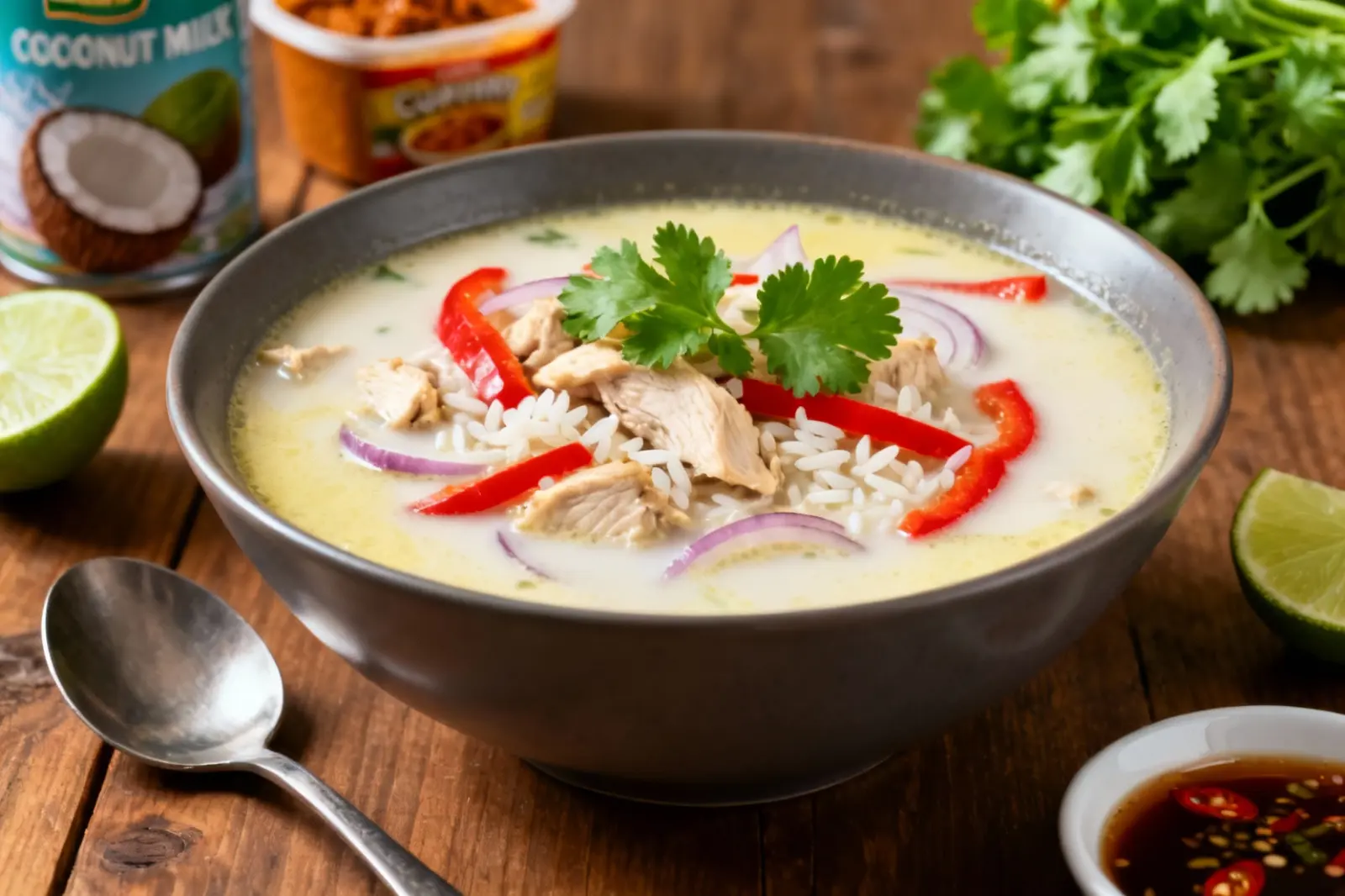 Spicy Coconut Chicken Soup