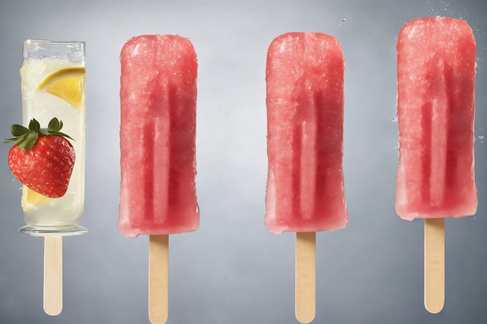 Chilled Strawberry Citrus Ice Pops