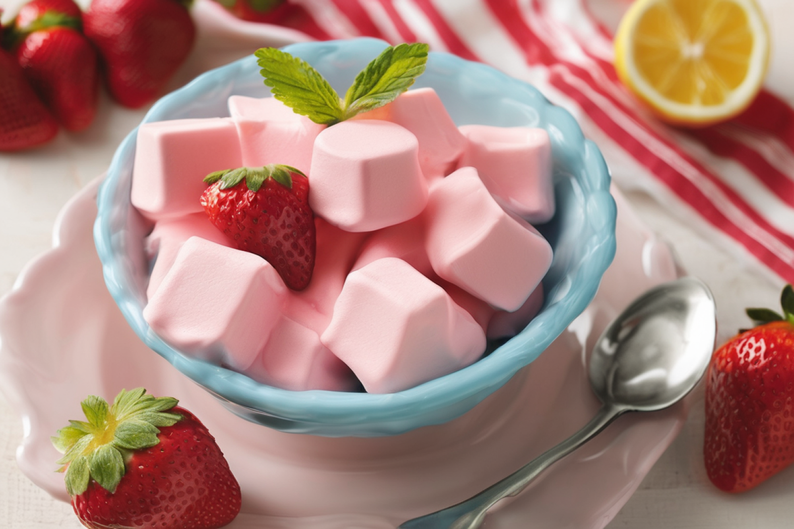 Strawberry Citrus Marshmallow Gelatin Treat