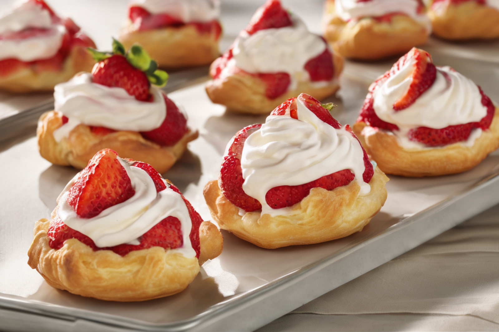 Strawberry Cream Puffs