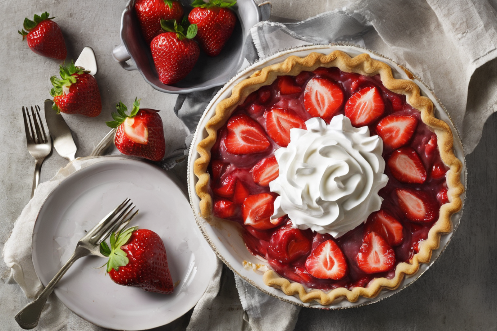 Chilled Strawberry Bliss Pie