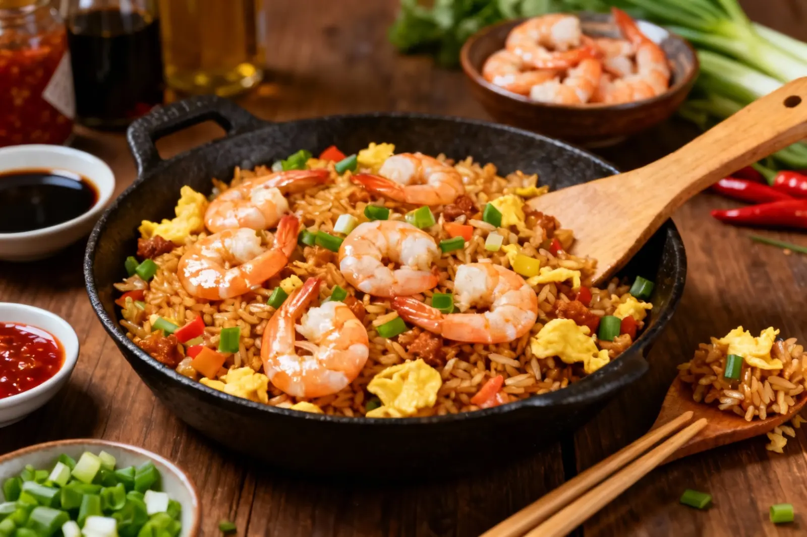 Savory Thai Shrimp Rice Stir-Fry