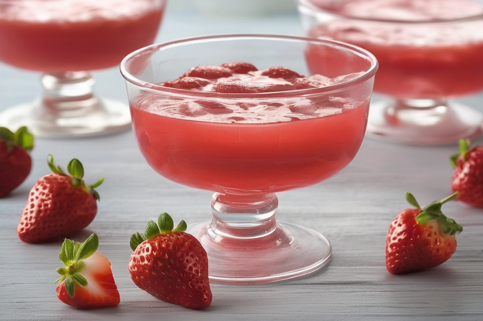 Refreshing Strawberry Gelatin Treat
