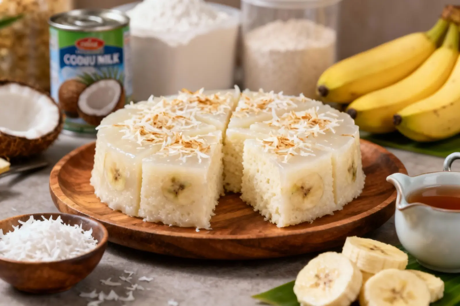 Steamed Coconut Banana Delight