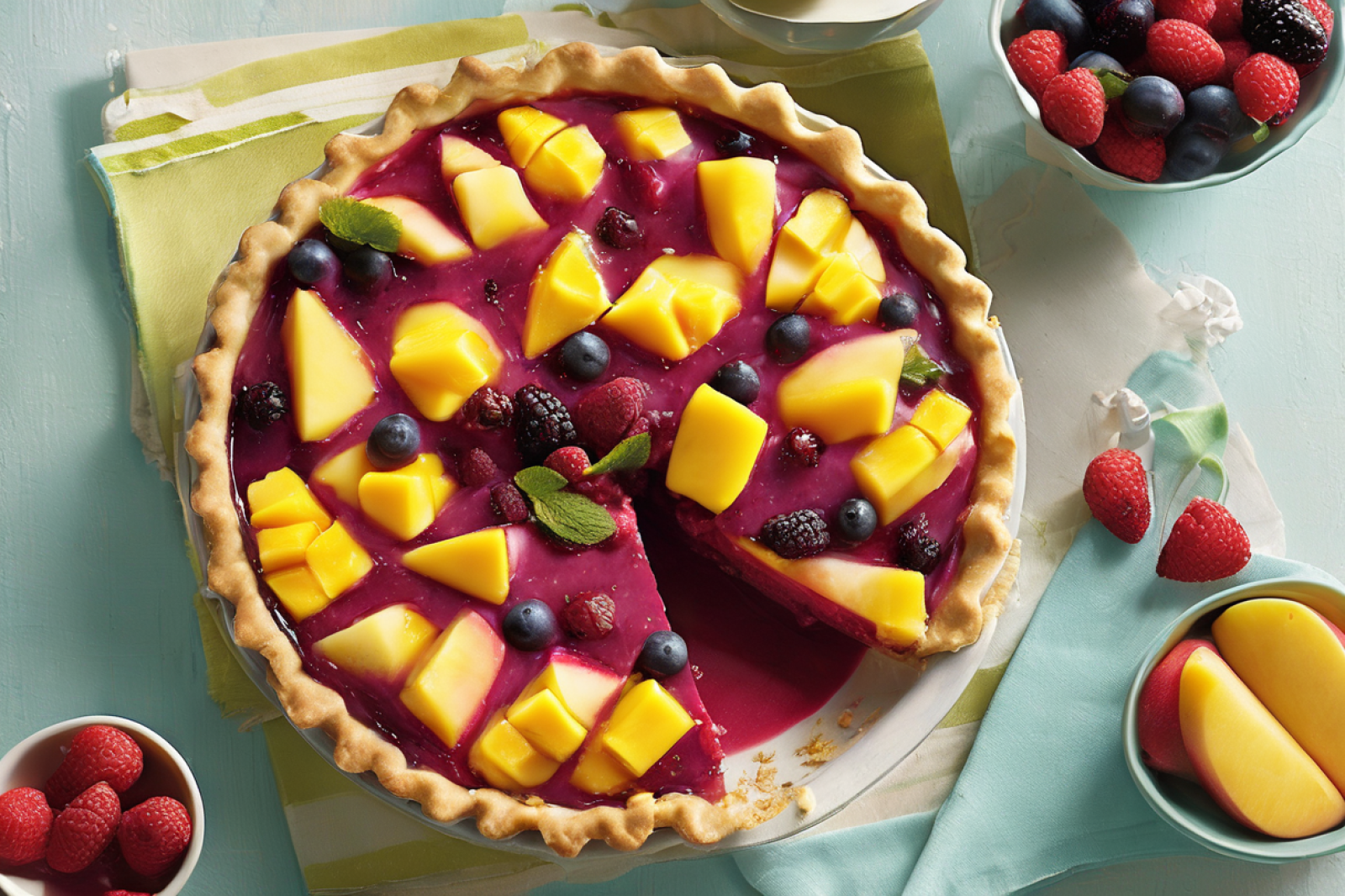 Tropical Berry Bliss Pie
