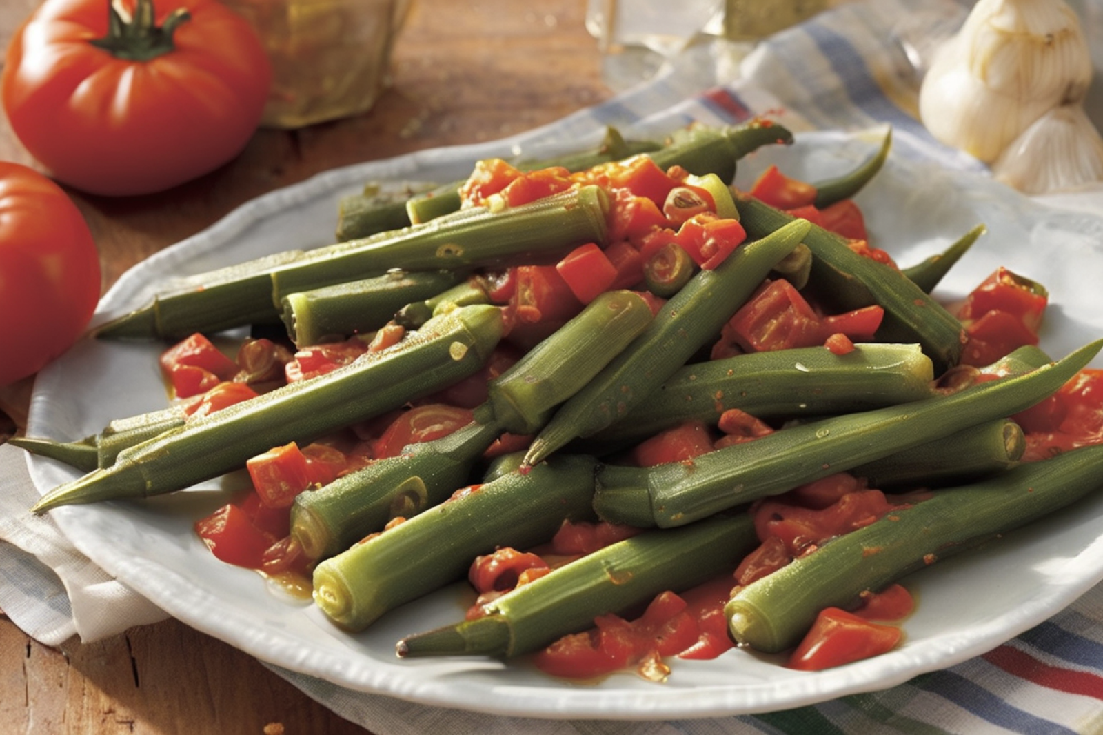 Spiced Okra and Tomato Delight