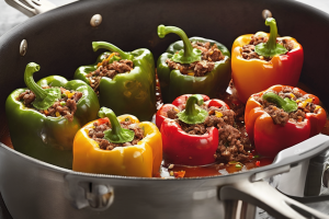 Cheesy Beef-Stuffed Bell Peppers